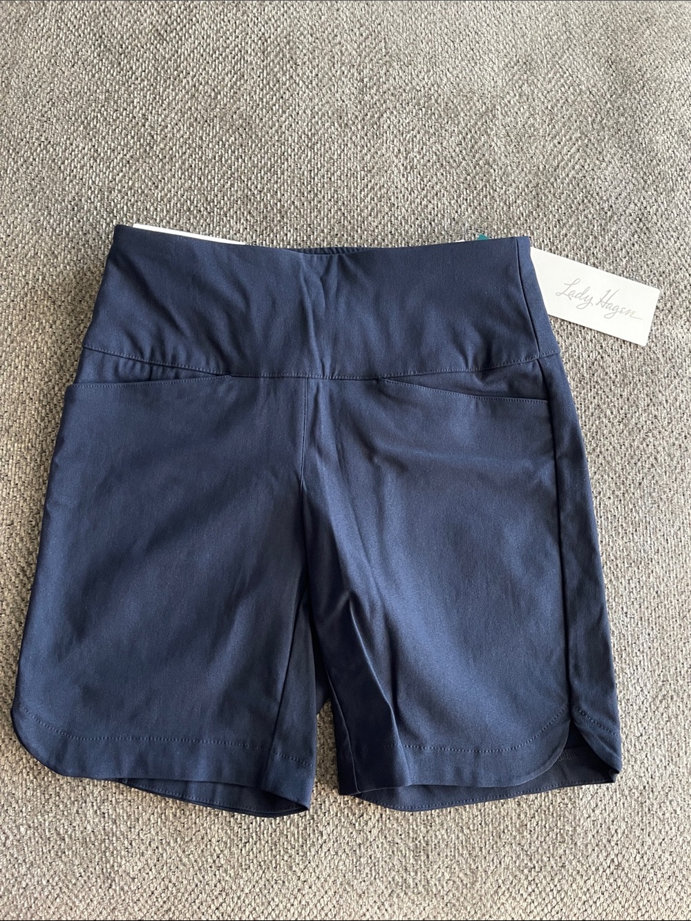 Lady Hagen Navy High-Rise Golf Shorts